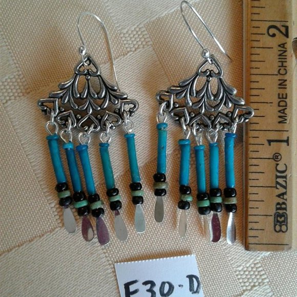 Ancient Egyptian bead earrings - Picture 2 of 3
